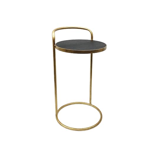 26.5" Black Faux Crocodile Cocktail Table by Ashland®